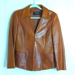 Dana Buchman Leather Jacket Size 10 Petite